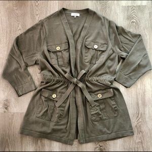 Calvin Klein Plus Size Green Cardigan Sweater